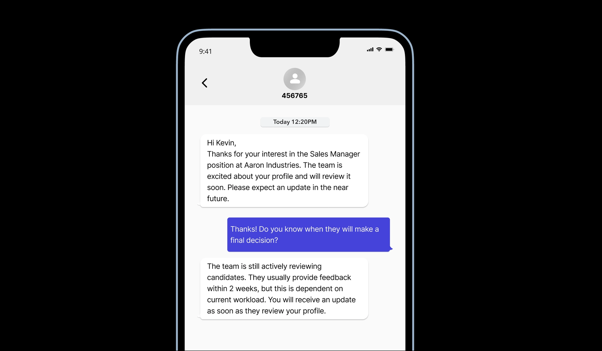 Answer queries via SMS